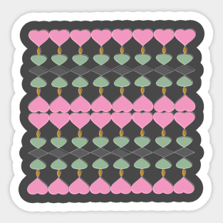 Hearts pattern Sticker